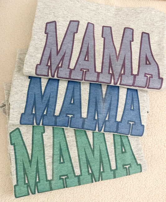 Classic Block Letter MAMA Tee - Sublimated