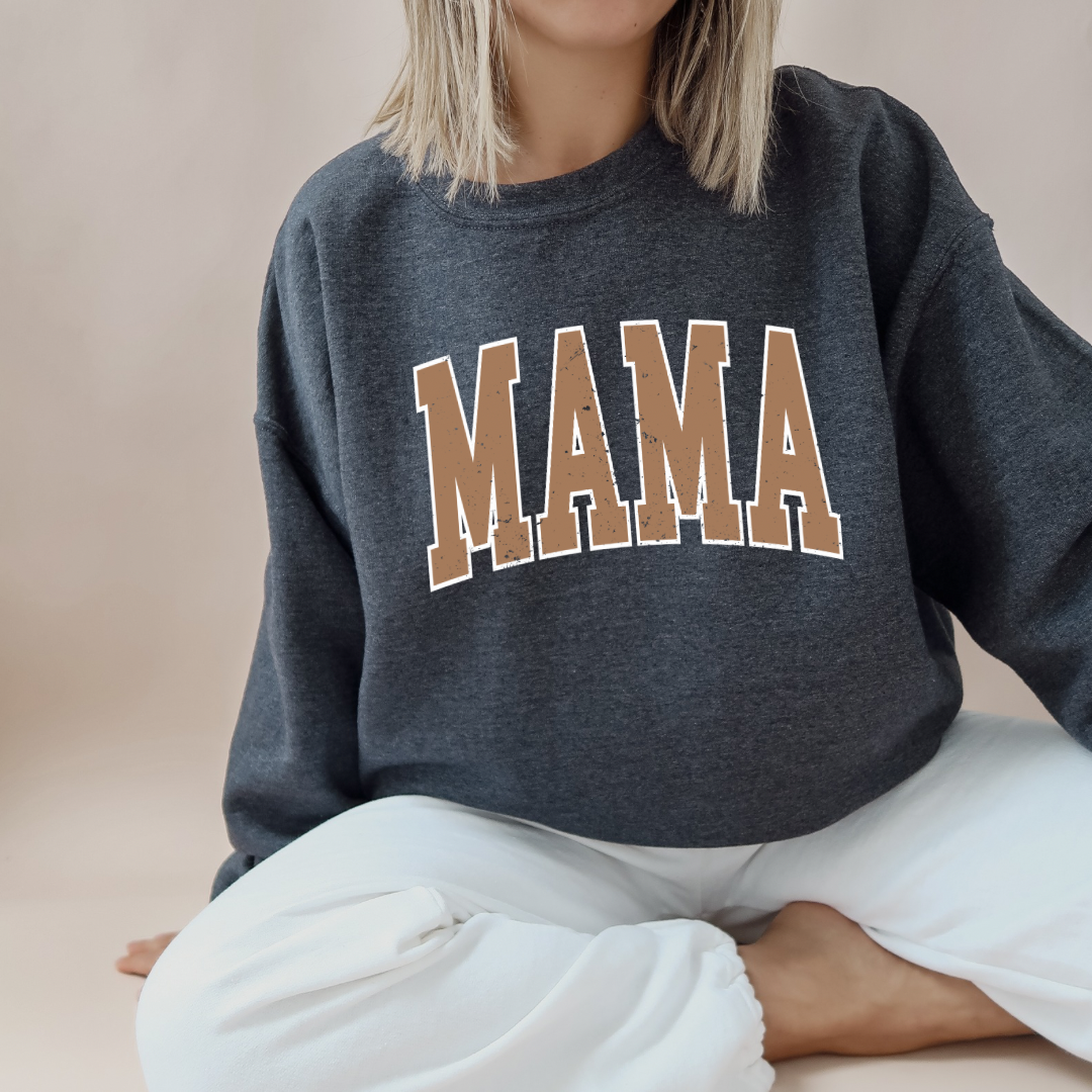 MAMA Distressed Graphic Sweatshirt