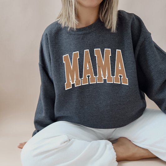 MAMA Distressed Graphic Sweatshirt