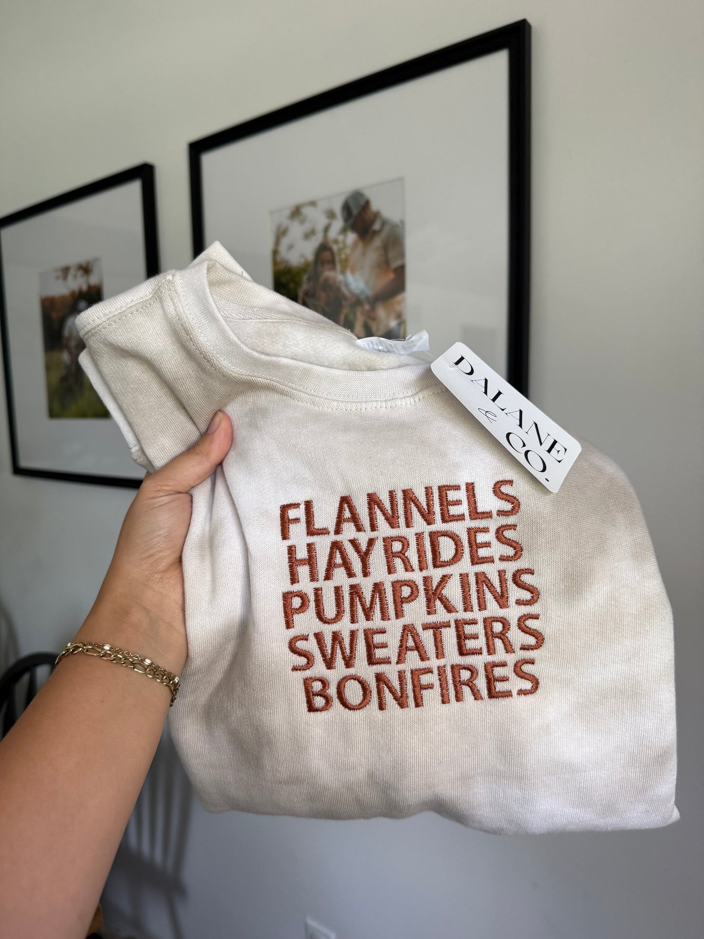 Fall Favorites Embroidered Crewneck