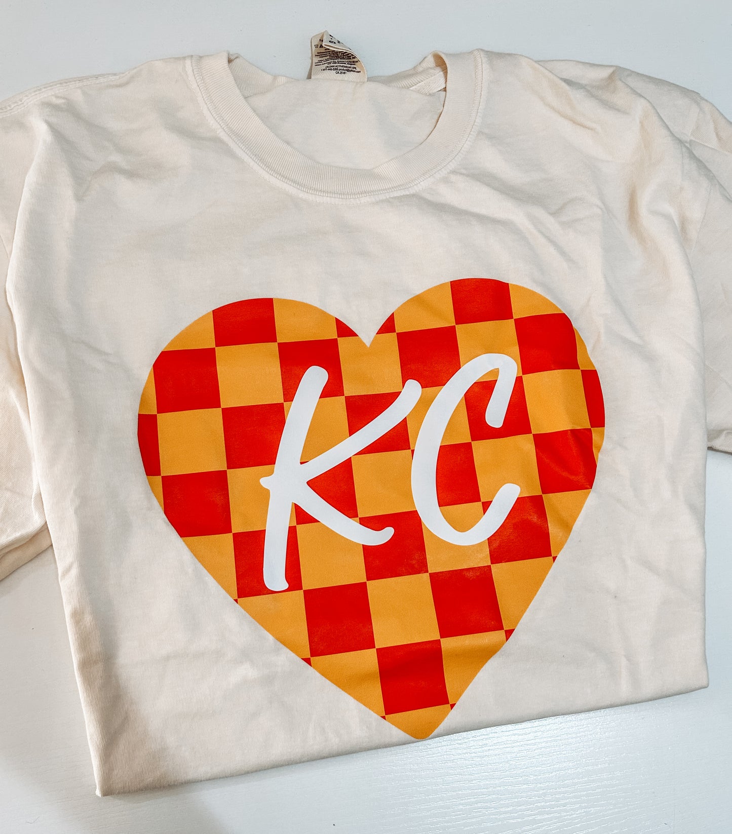 KC Checkered Heart Tee
