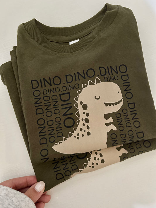 Dino Stomp Tee - Olive