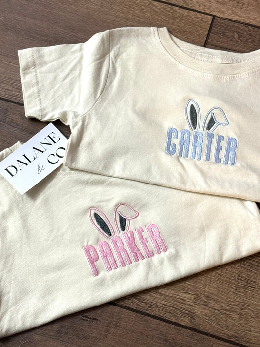Custom Bunny Ear Name Tee / Crew