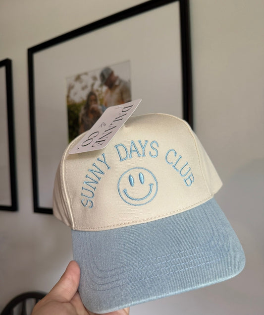 Sunny Days Club Embroidered Trucker Hat