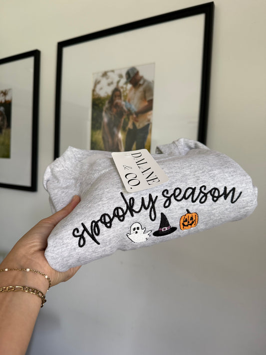 Spooky Season Embroidered Crewneck