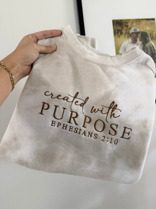 Created With Purpose Embroidered Crewneck
