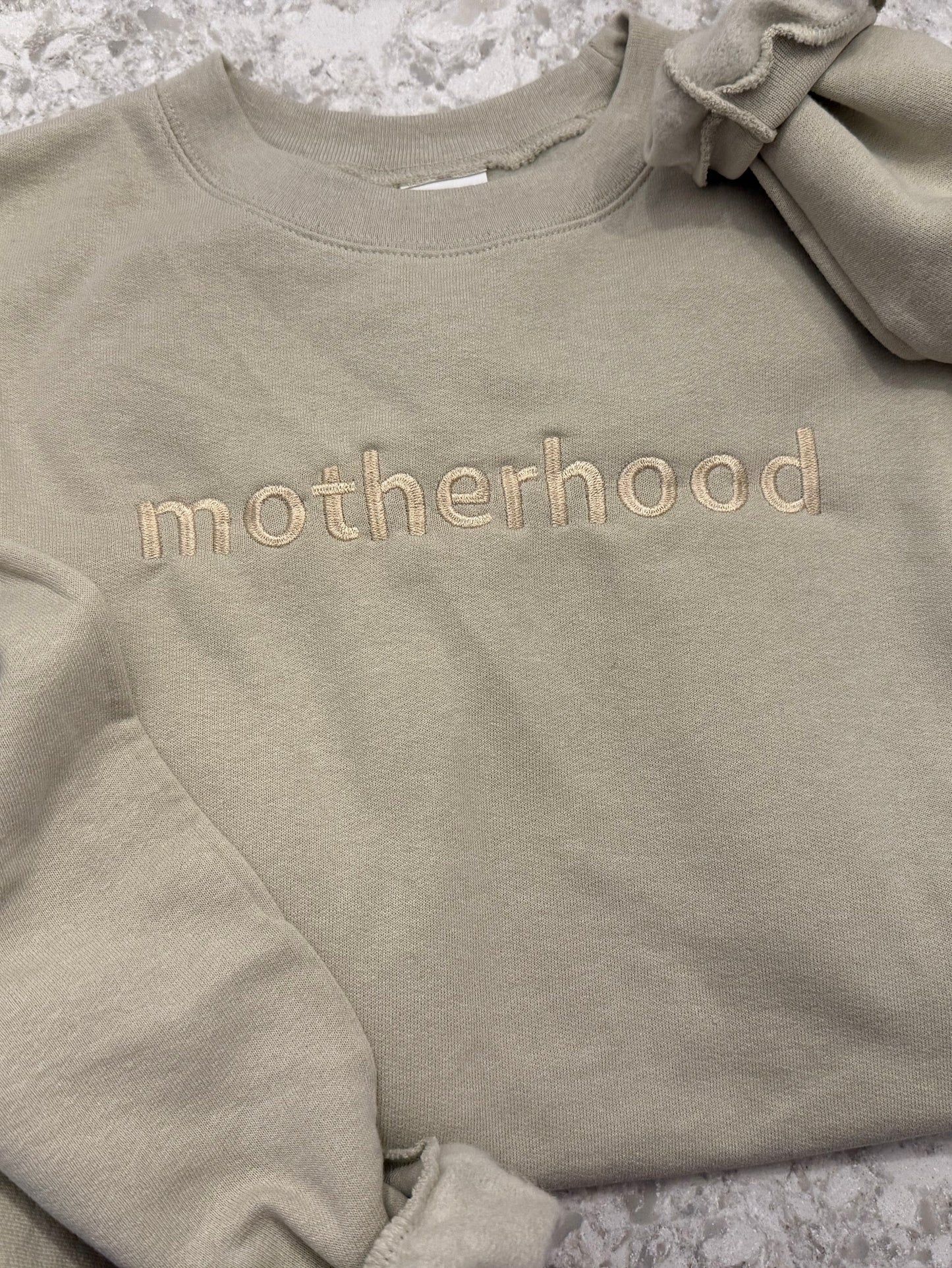 Motherhood Embroidered Crewneck