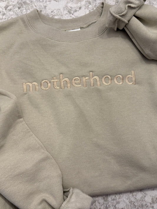 Motherhood Embroidered Crewneck