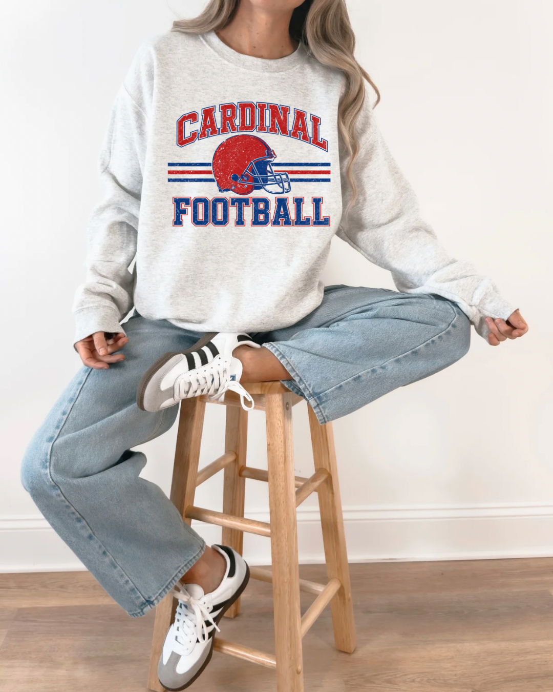 Distressed Cardinal Football Crew