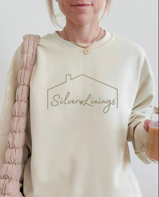 Silver Linings Logo Embroidered Crew