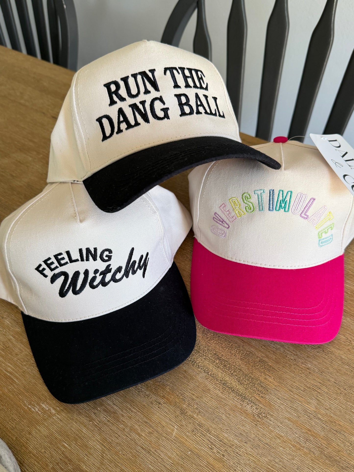 Run the Dang Ball Embroidered Trucker Hat