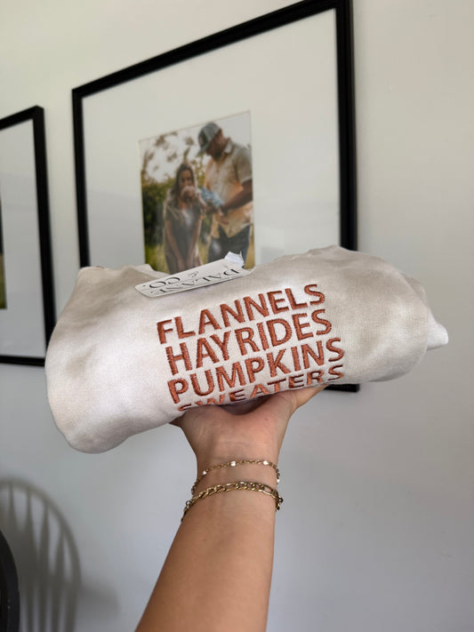 Fall Favorites Embroidered Crewneck