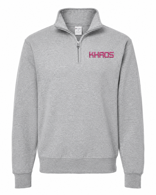 Embroidered Khaos 1/4 zip
