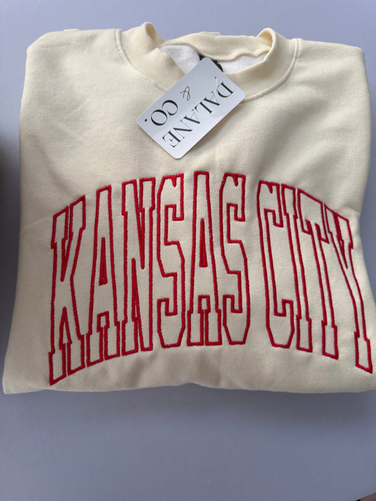 a white shirt with red text on it