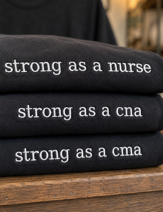 strong as a profession embroidered tee