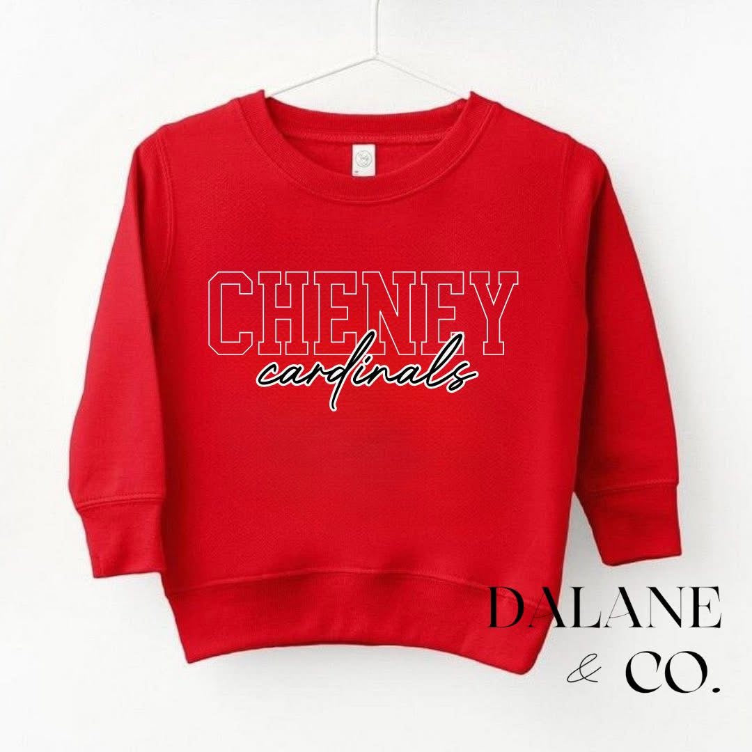 Cheney Cardinals Outline Crewneck Sweatshirt