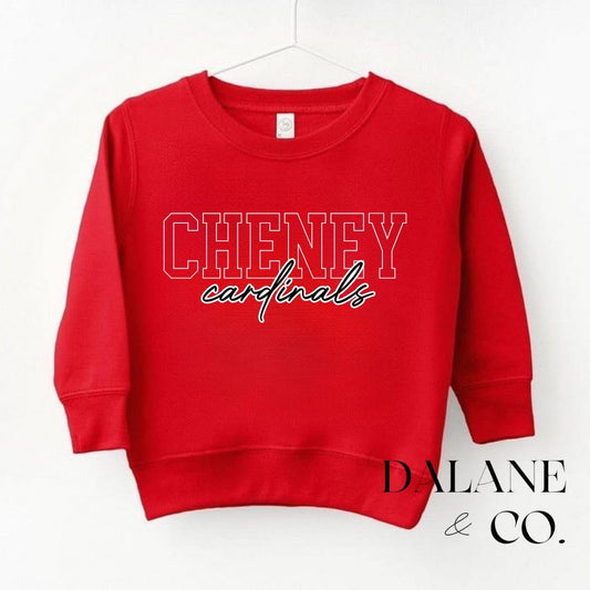 Cheney Cardinals Outline Crewneck Sweatshirt