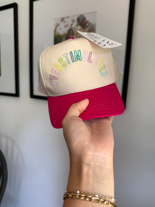Overstimulated Embroidered Trucker Hat